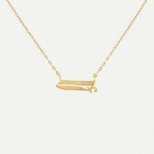 Load image into Gallery viewer, 18 karat yellow gold Arabic letter necklace on a gold chain.